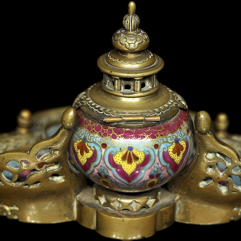 Set of enamelled scribe and stamp seal, 18th-19th century - 3