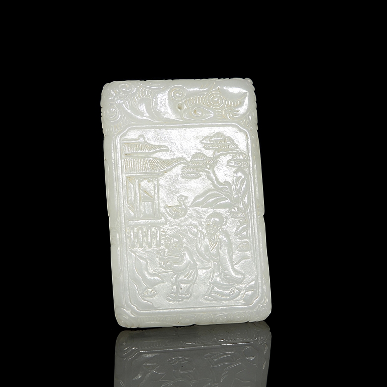 Placa de jade blanco de Hetian 