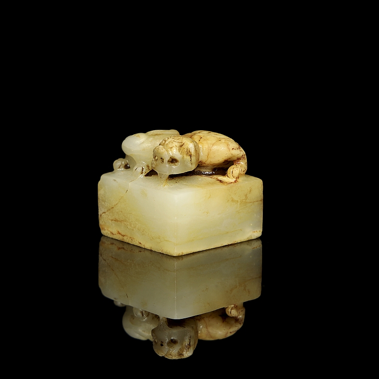 Sello de jade tallado 