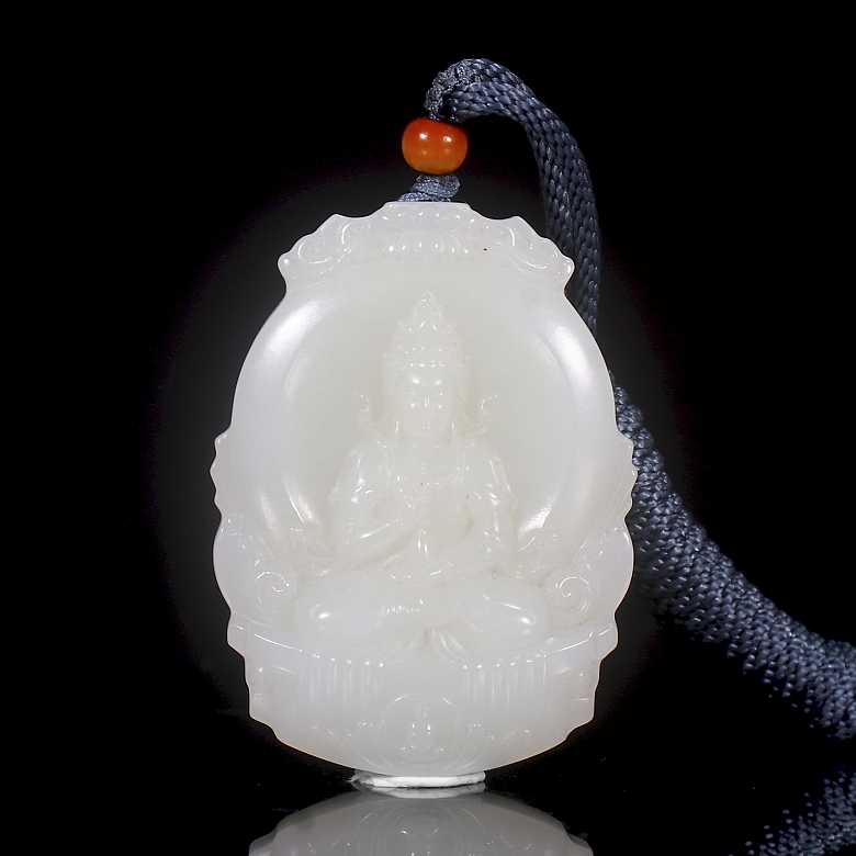 Colgante de jade blanco de Hetian