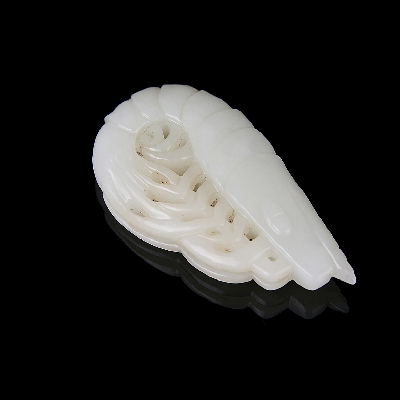 Hetian jade figure ‘Shrimp’, Qing dynasty