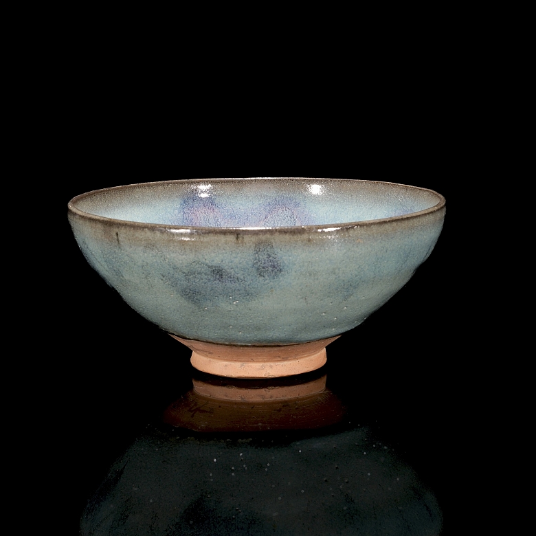 Cuenco de gres esmaltado, horno Jun