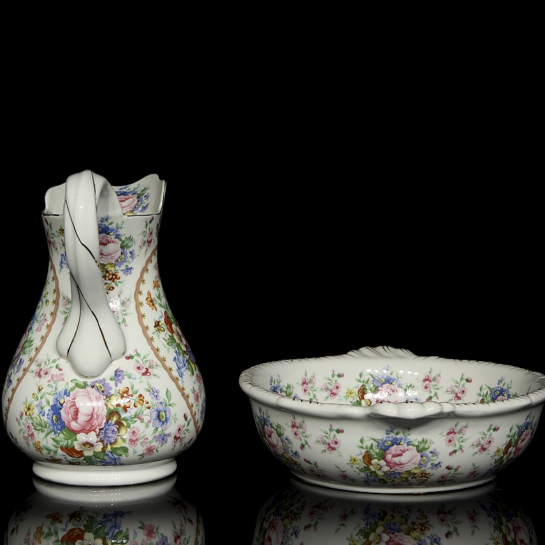 Aguamanil de porcelana, s.XX