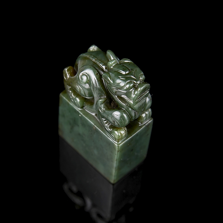 Sello de jade verde 