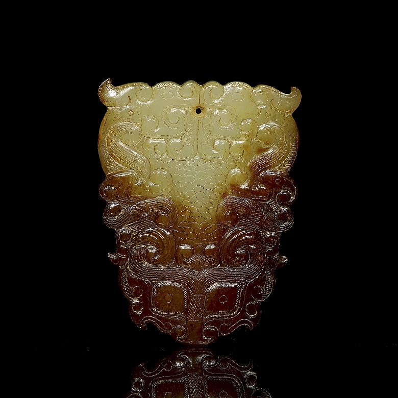 Placa de jade tallado