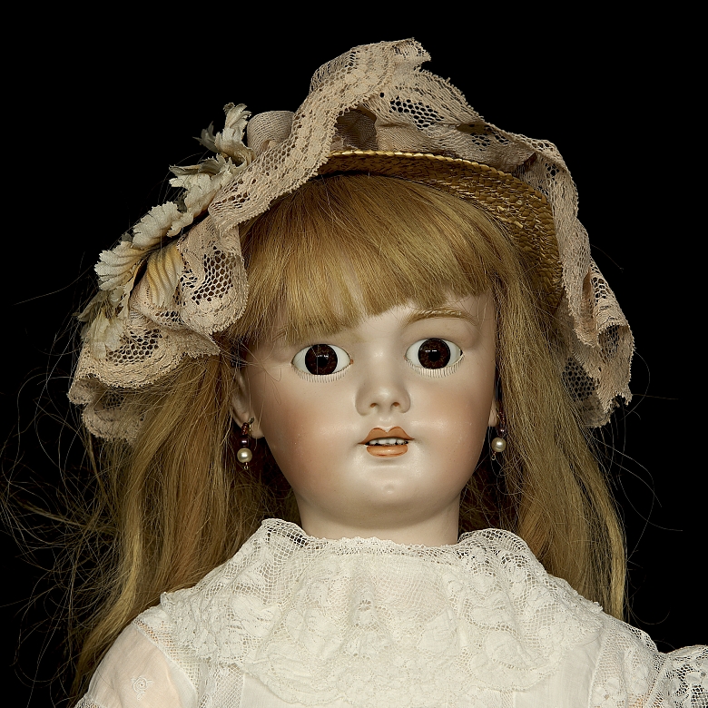Muñeca de porcelana DEP, Simon & Halbig, c. 1900-1910