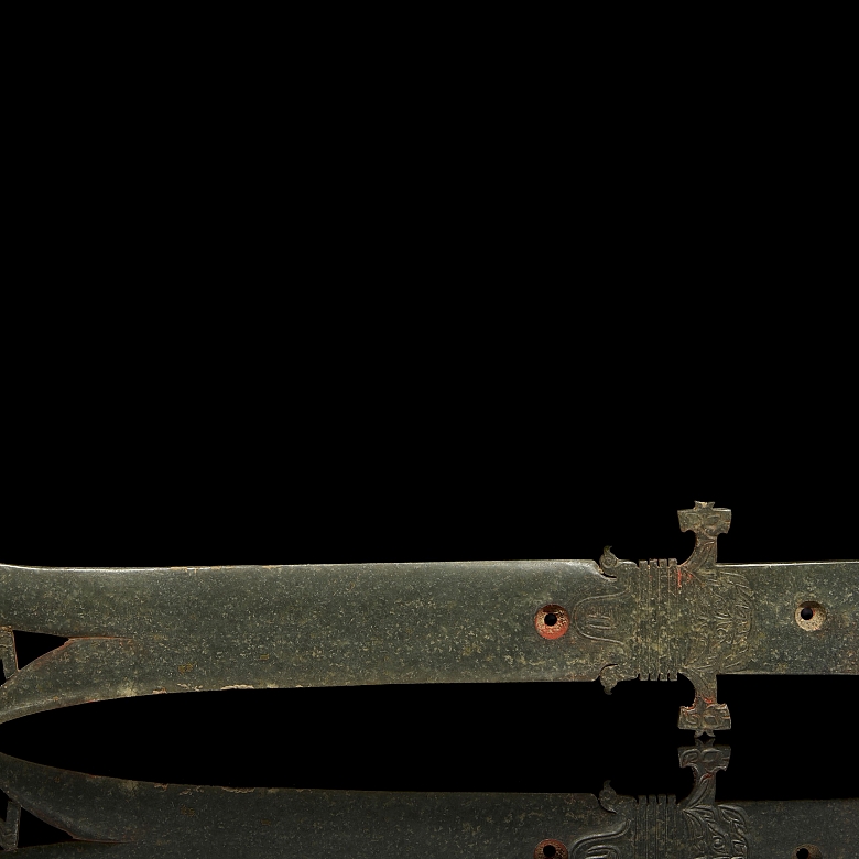 Hoja ceremonial de jade 