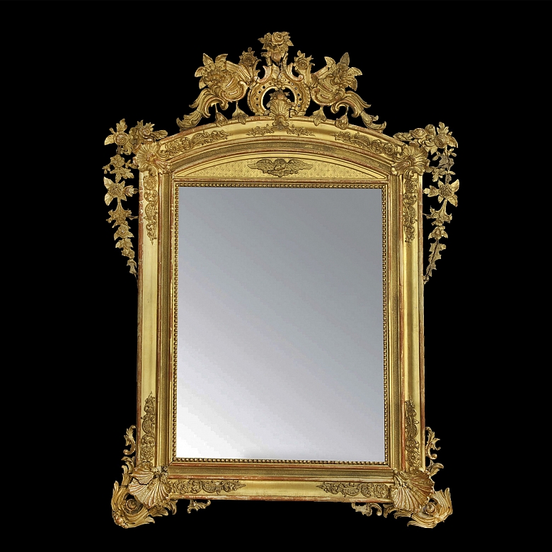Large Louis XVI style mirror, 18th-19th century