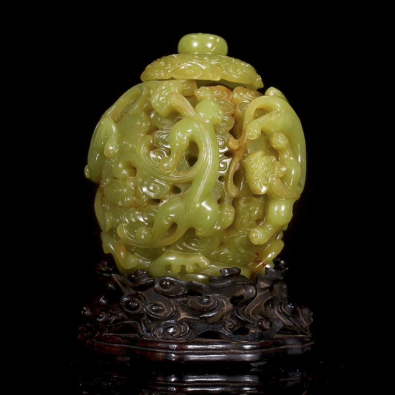 Incensario de jade amarillo 