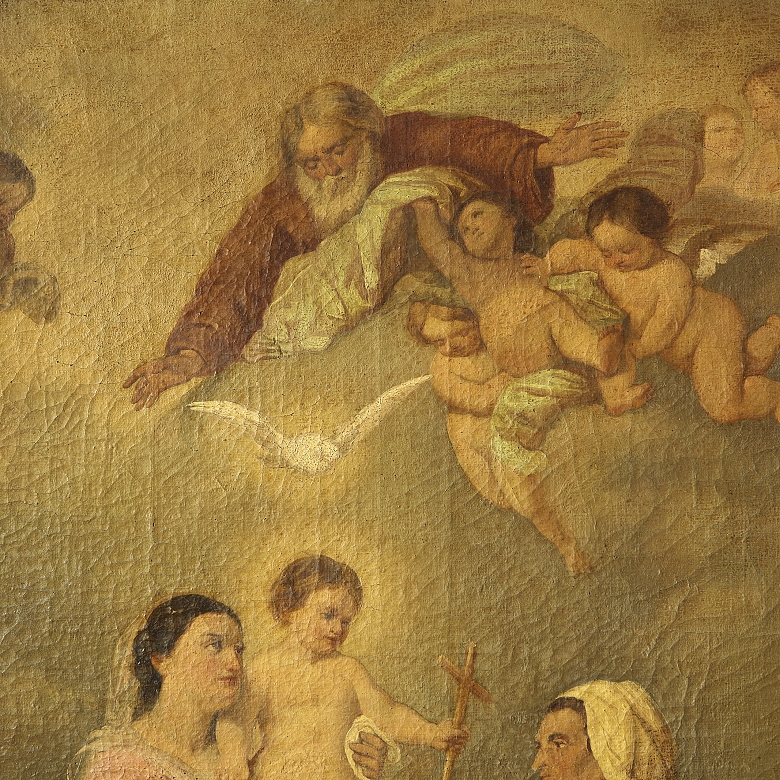 Follower of Bartolomé Estebán Murillo “The Holy Family” 18th-19th century