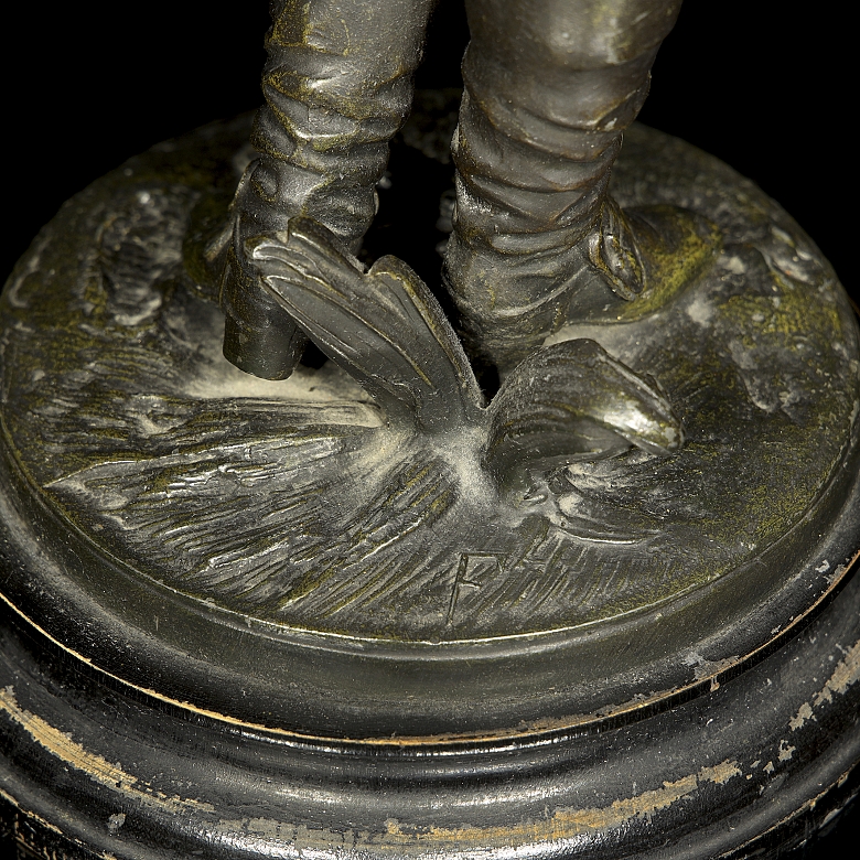 Pareja figuras de bronce 