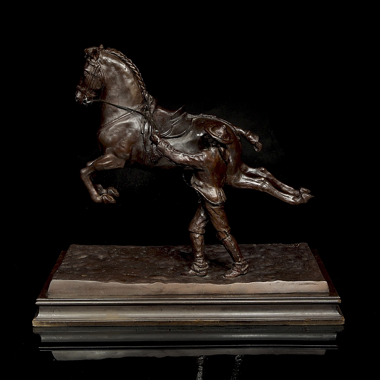 José Cuevas (20th century) ‘Equestrian dance with Andalusian horse’