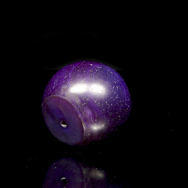 Cuenta de ágata morada, dinastía Liao