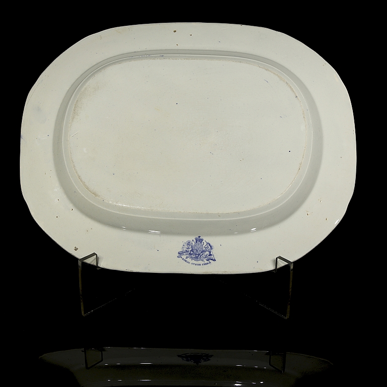 英国陶瓷托盘，“皇家石瓷”，19世纪