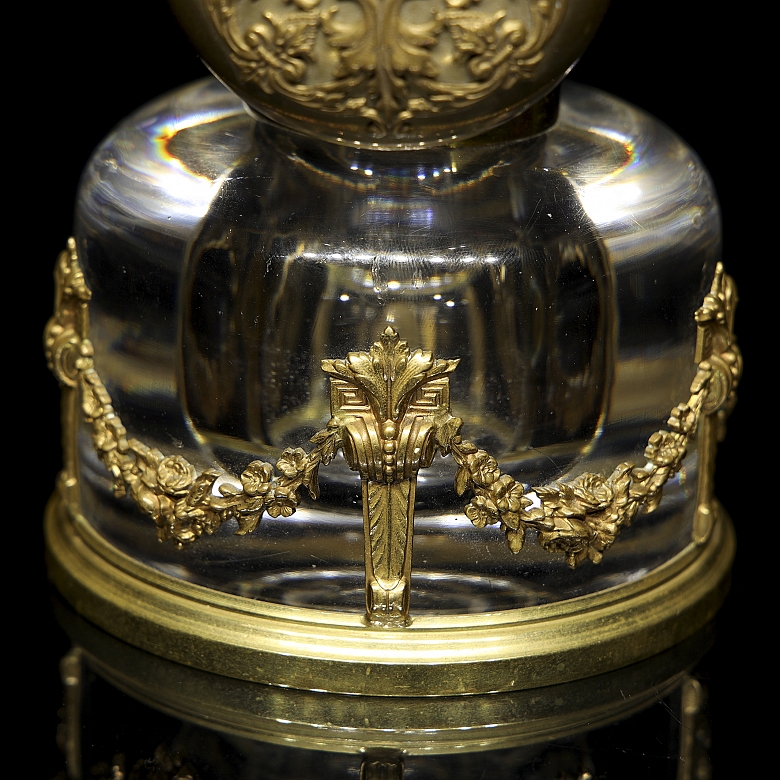 Empire curved glass and bronze scrivener's desk, 19th century - 7