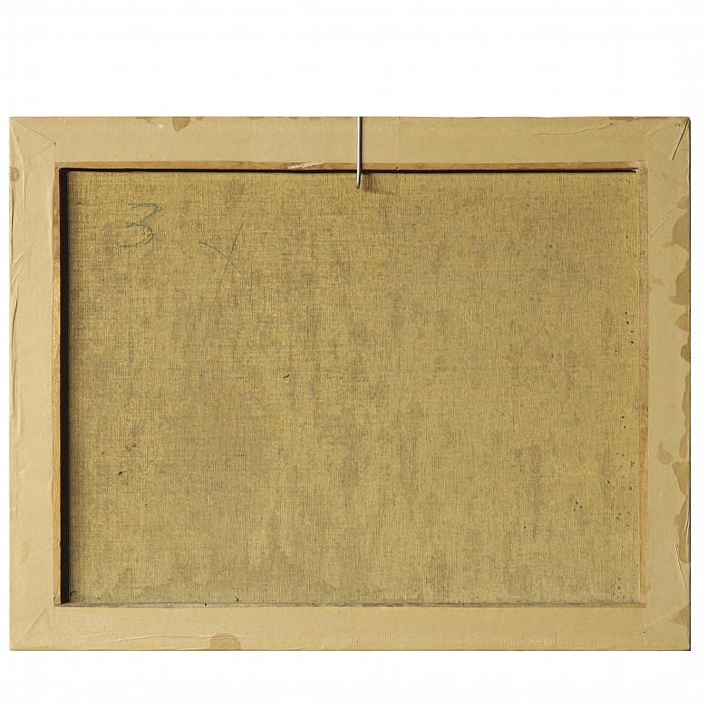 多明戈·索莱尔·吉利 Domingo Soler Gili（1871-1951）《河畔村庄》