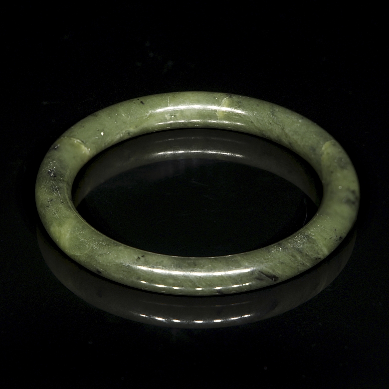 Carved jade bracelet, 20th century - 5