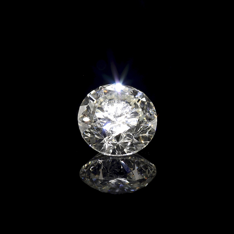 Diamante natural en talla brillante, 1.50 ct, certificado HRD