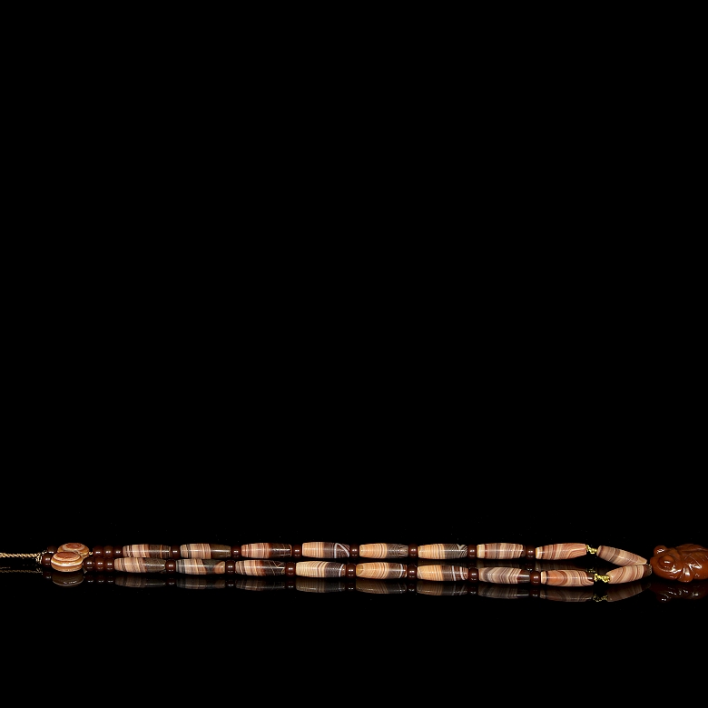 Collar de Dzi de ágata 