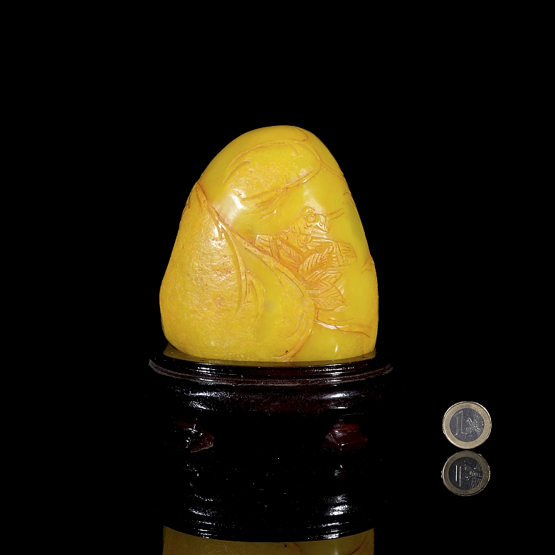 Shoushan stone seal ‘Scene on the Bridge’, Qing dynasty