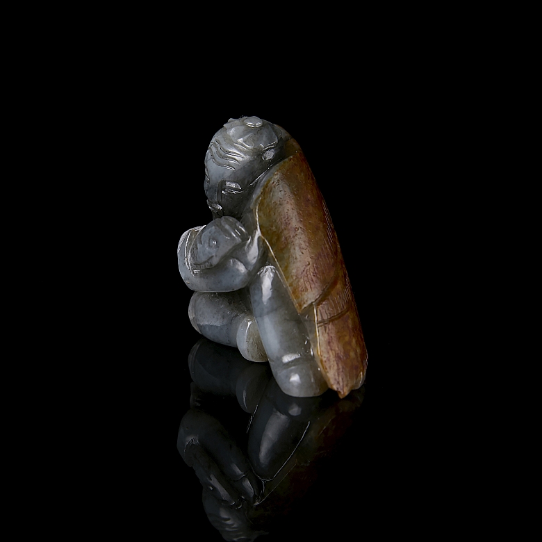 Hetian jade carved figure ‘Fisherman’, Qing dynasty