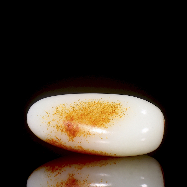 Roca de jade blanco de Hetian, dinastía Qing