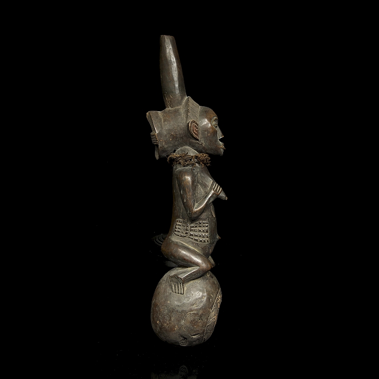 Pipa ceremonial femenina, R.D. del Congo, s.XX