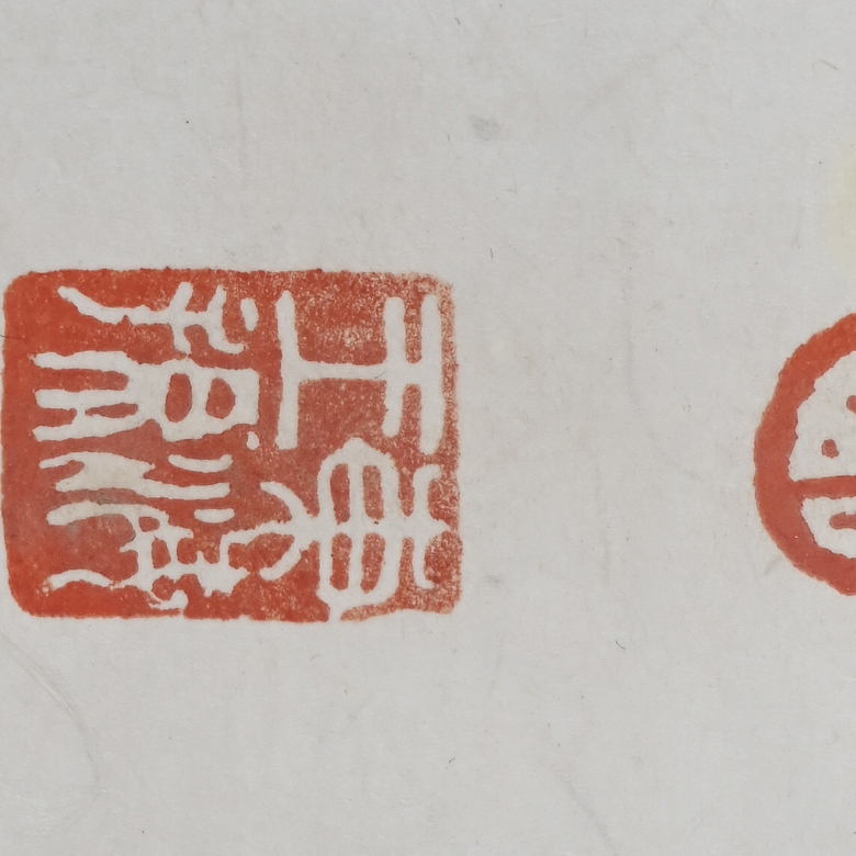 Chinese painting ‘Sparrows on Branches’, signed by Xu Beihong