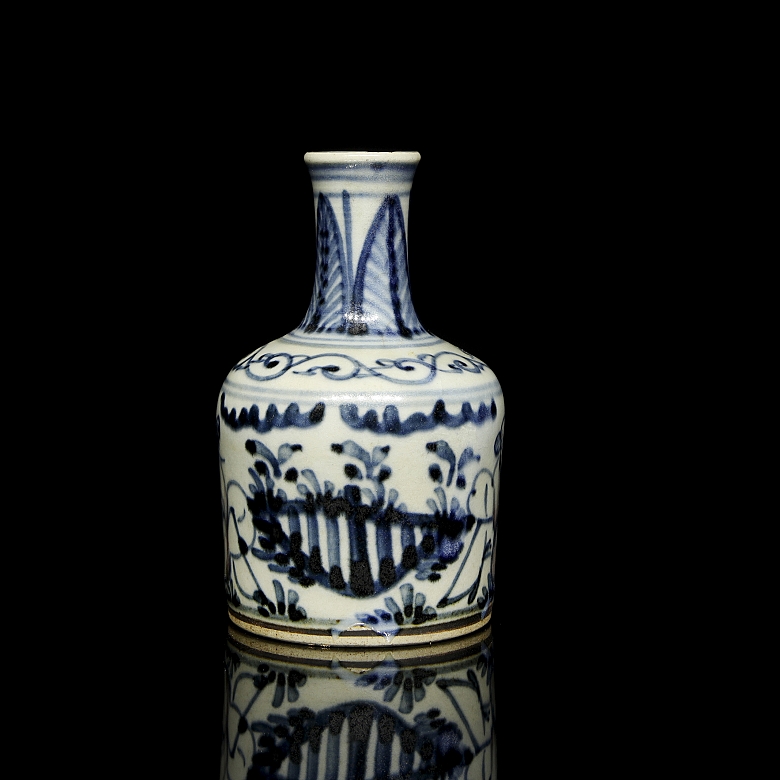 Botella de cerámica vidriada 