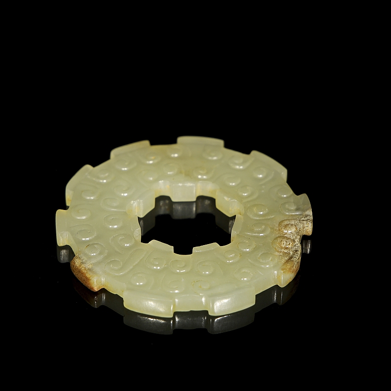 Carved jade pendant, Han style