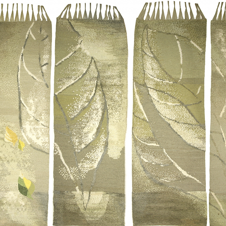 Camel skin tapestry “Five-piece composition”, 20th century - 1