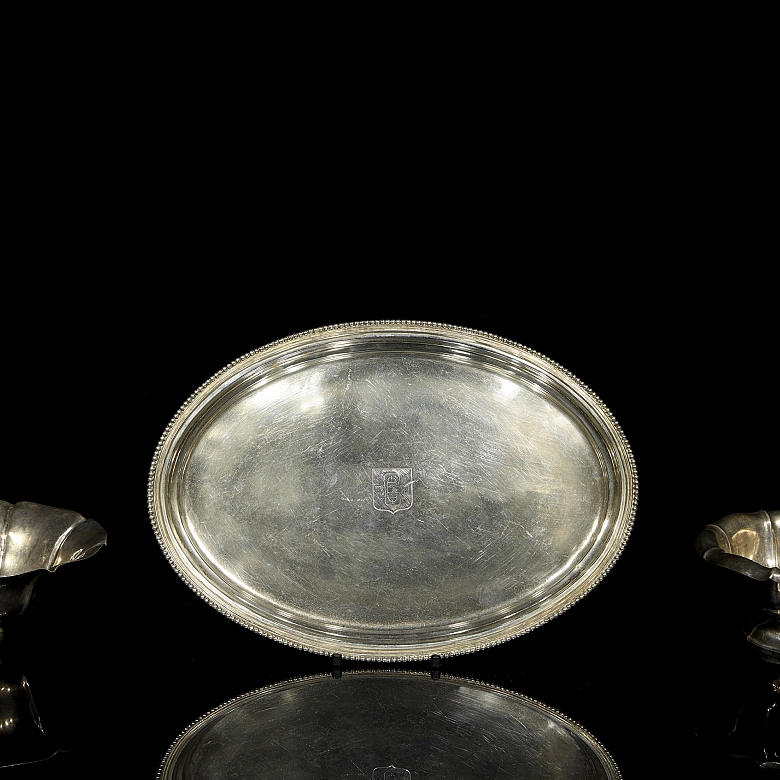 一套三件银器，20世纪