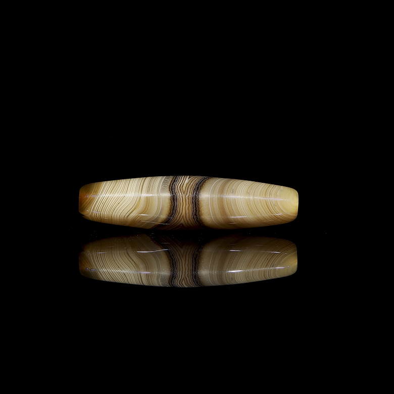 Dizi de ágata natural tallada, dinastía Liao