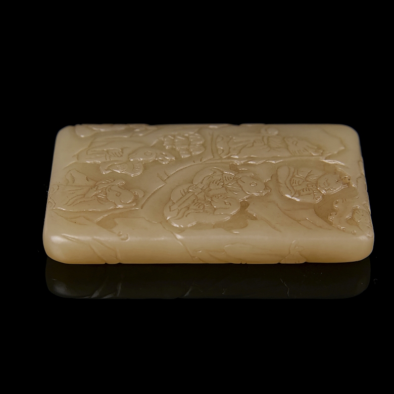 Placa de jade amarillo 