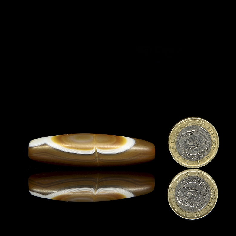 Cuenta Dizi de ágata natural 