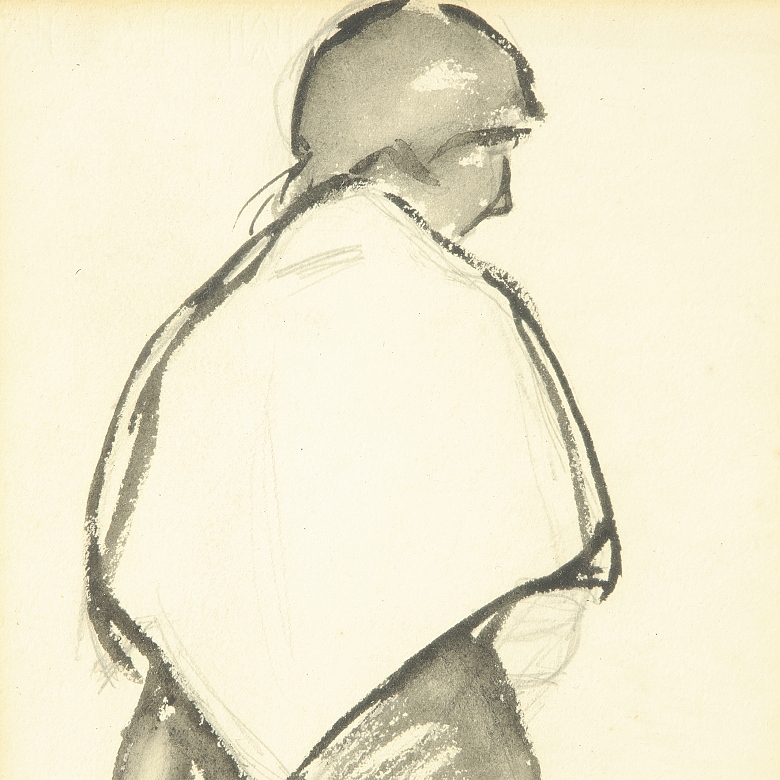 20th century Spanish school “Study of a Woman”