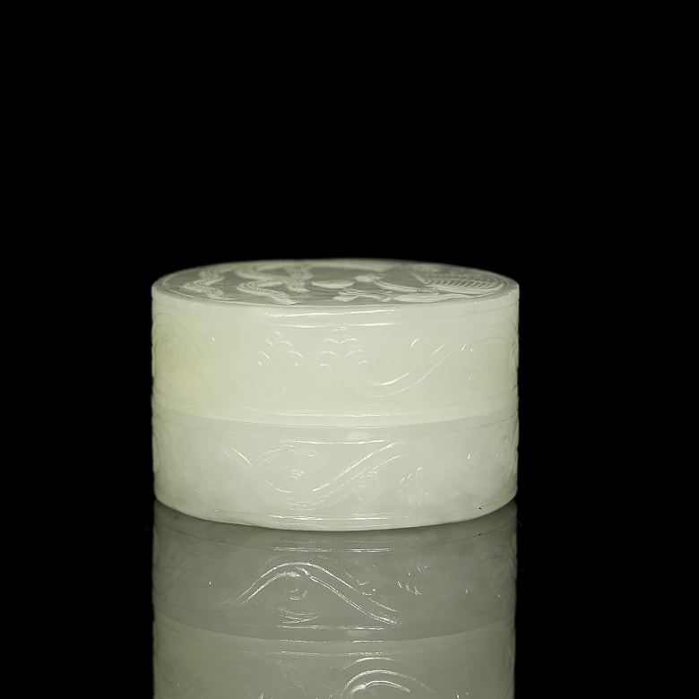 Caja de jade blanco