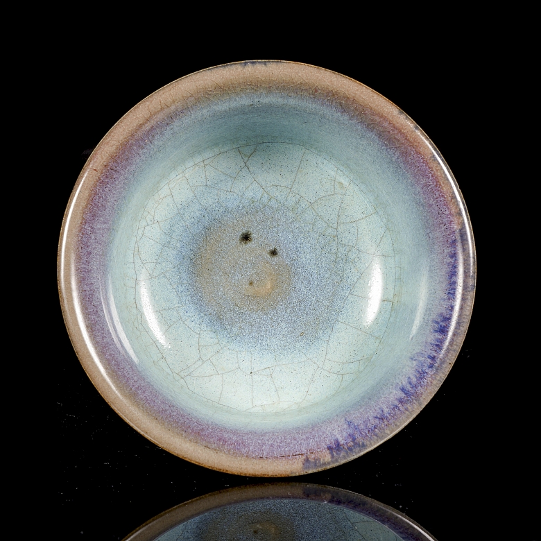 Junyao glazed ceramic cup, Qing dynasty