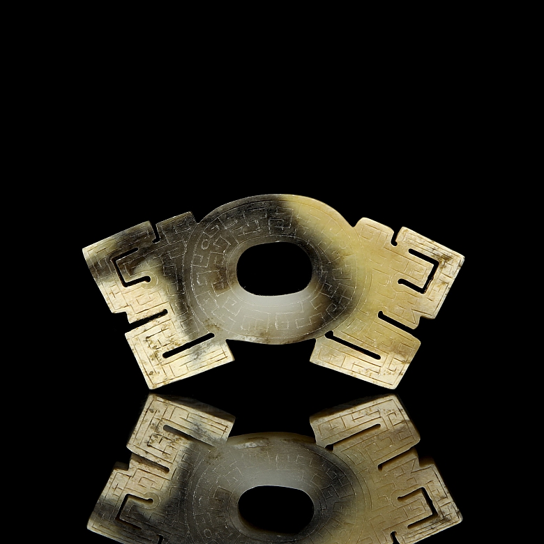 Ornamento de jade amarillo, dinastía Qin