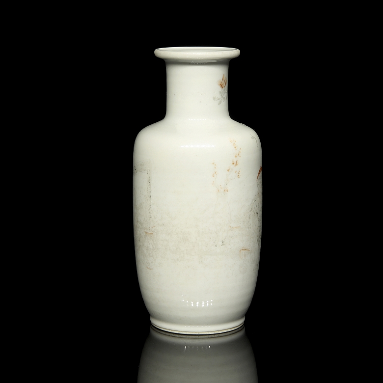 Enamelled porcelain vase ‘Characters’, with Chenghua mark - 1