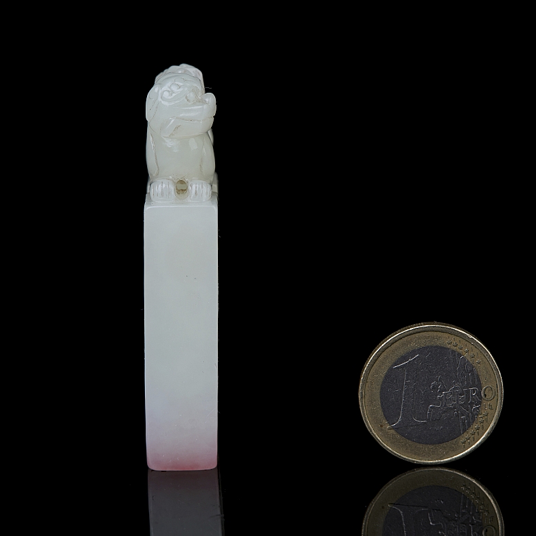 Doble sello de jade blanco 