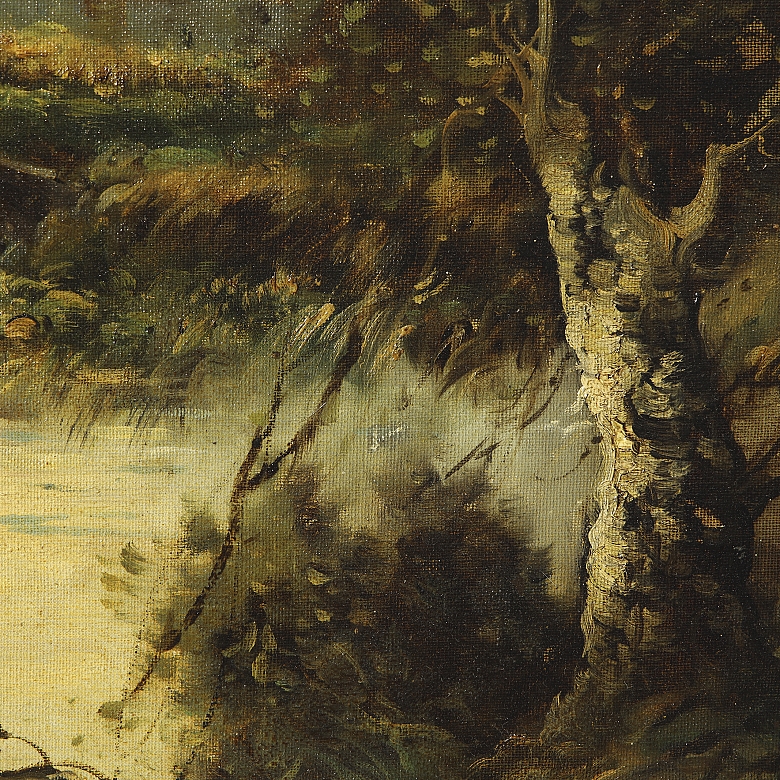 Anonymous “Landscape with river” 19th century