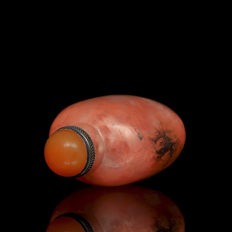 Red quartz snuff bottle, Qing dynasty - 5