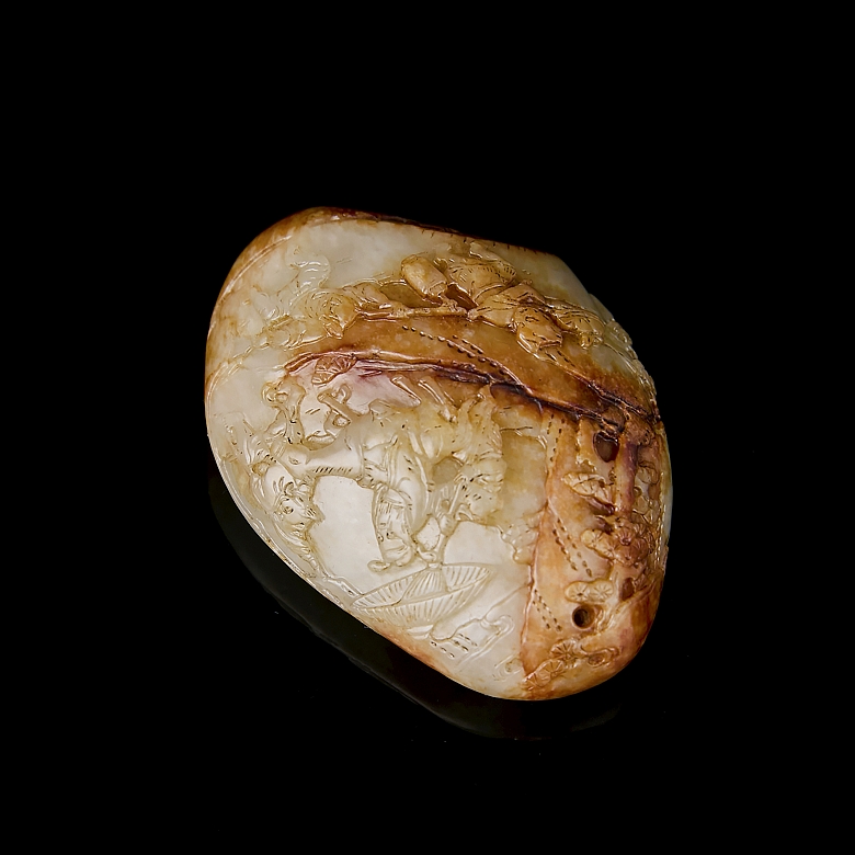 Hetian jade stone ‘Zhong Kui's Marriage’, Qing dynasty