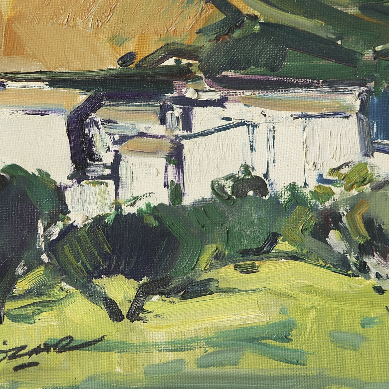 何塞·科萨尔·维埃德马（1944）《山峦与房屋。卡索拉》 - 4