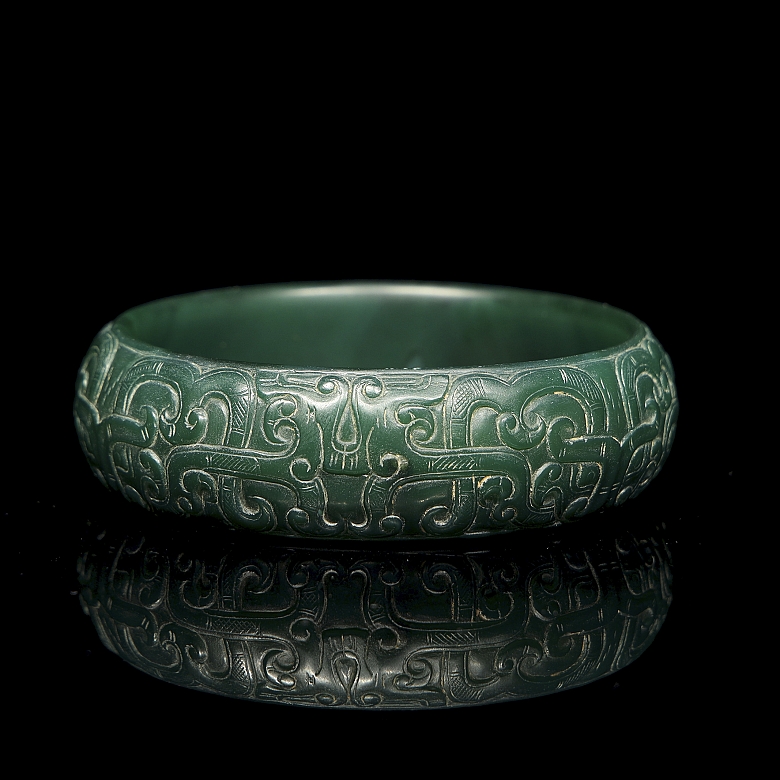 Brazalete de ágata verde, dinastía Han