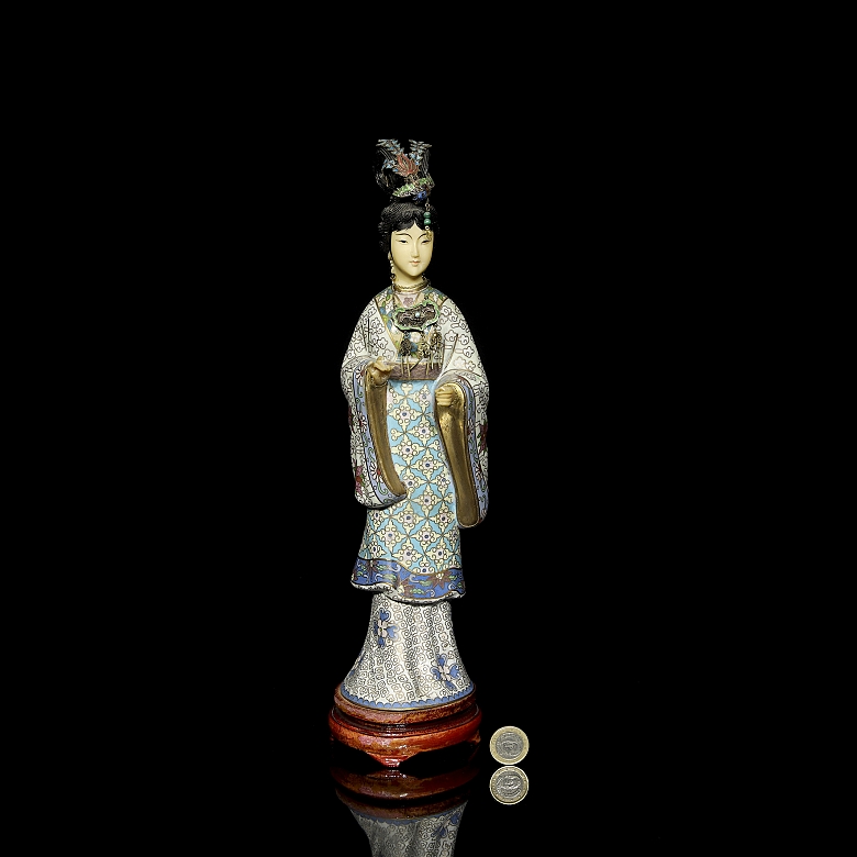 Figura de cloisonné