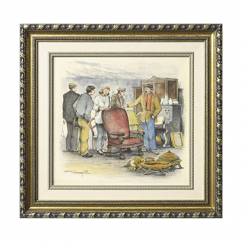 拉斐尔·加里奇 (1930–1994) 《古董商》1987 Rafael Garrich