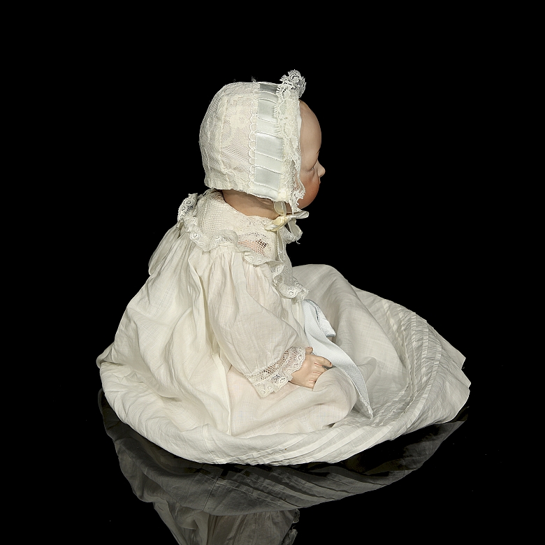 Muñeca de porcelana de carácter Hertel, Schwab & Co., Alemania, c. 1912-1915