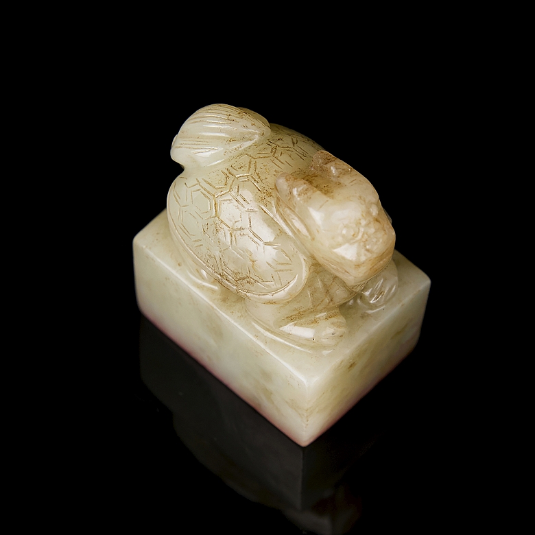 Hetian jade ‘Dragon Turtle’ seal, Qing dynasty